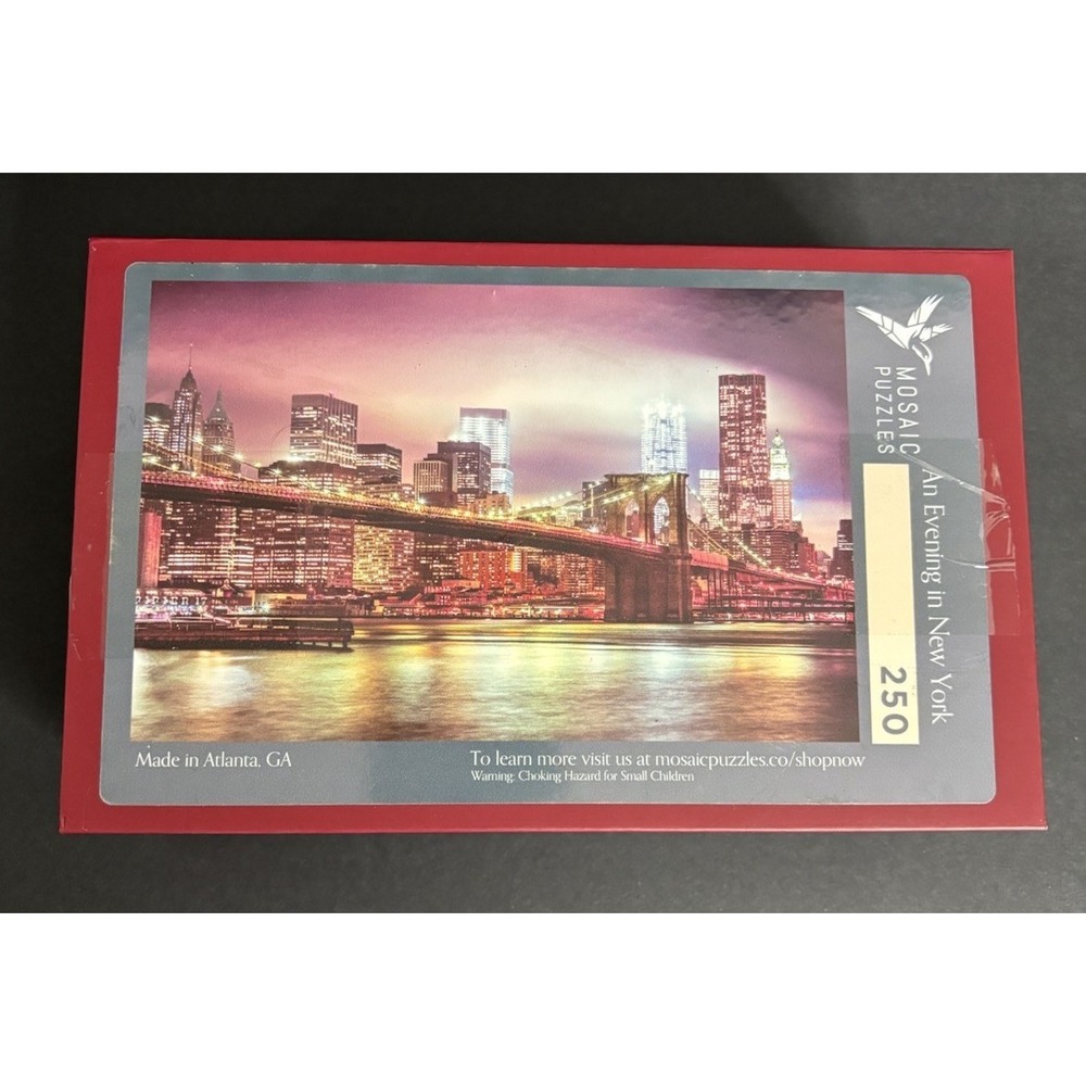 Mosaic Puzzles An Evening in New York 250 Pieces Wooden Whimsy Pieces NYC